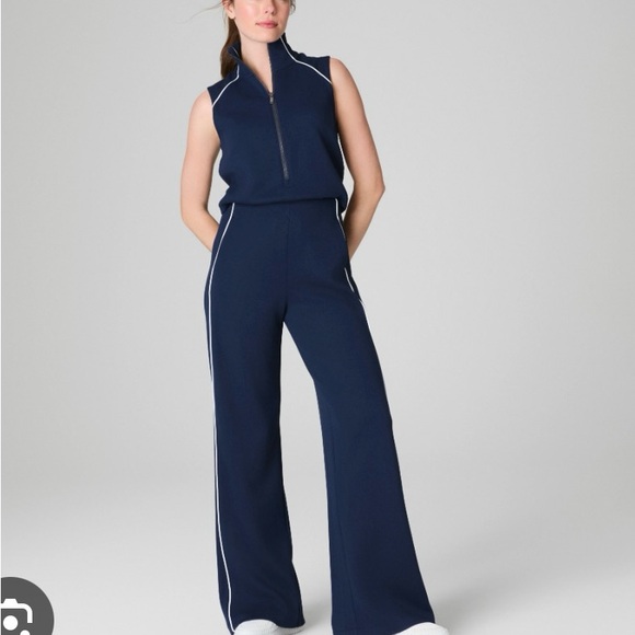SPANX Pants - SOLD OUT Spanx Navy Blue Sleeveless Jumpsuit XLT